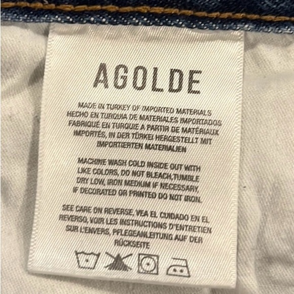 Agolde Parker button fly denim jean shorts size 30 - Picture 5 of 10